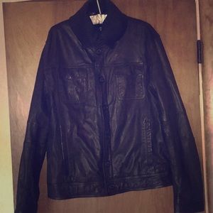 Men’s Armani Jeans Leather Jacket